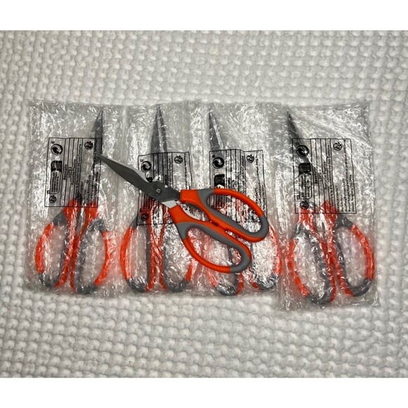 Kitchen Scissors 5 Ultra Sharp Orange Stainless Steel Kitchen Shears Meat Crafts - Picture 3 of 8